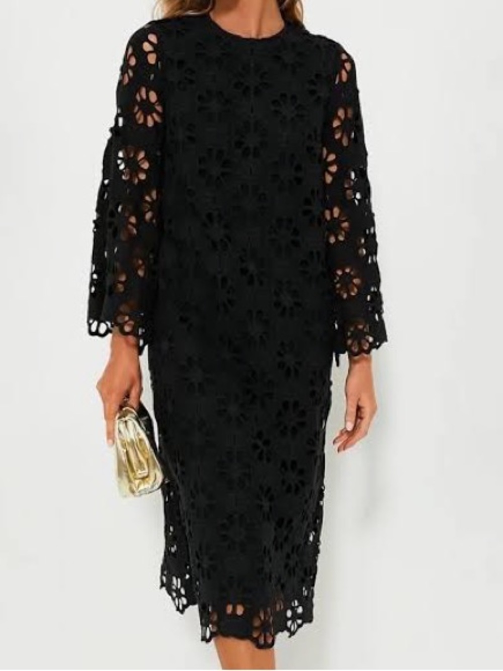 Tuckernuck Noir Eyelet Hutton Midi Dress